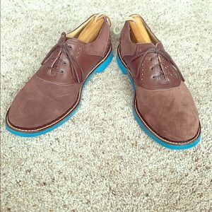 Cole Haan Brown Saddle Suede Oxfords